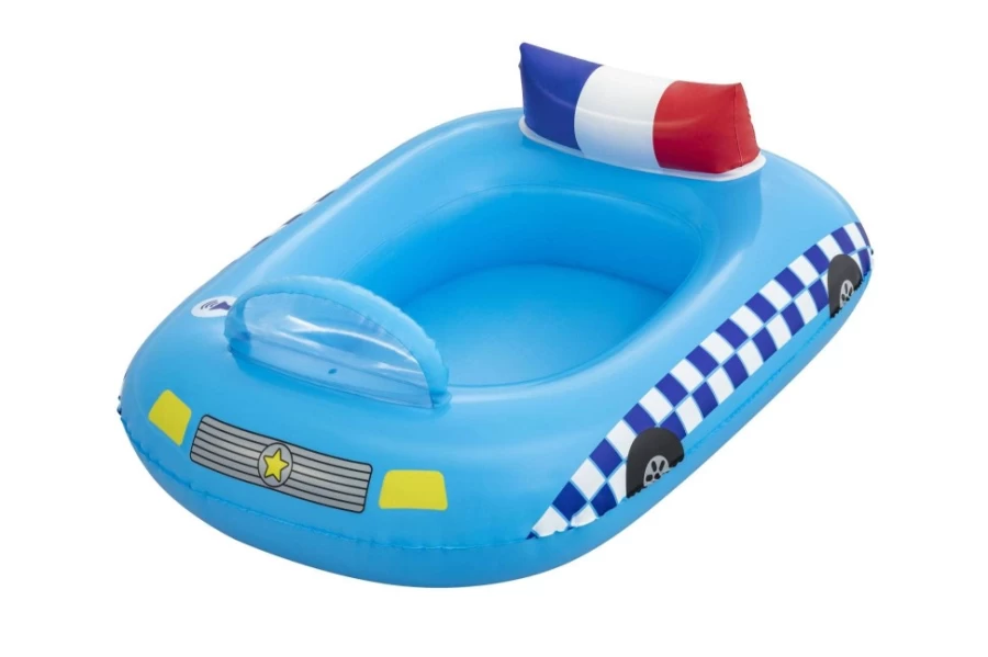 Bestway H2Ogo! Police Car Baby Boat Float - Fun Kids Inflatable Pool Toy for Summer Water Play