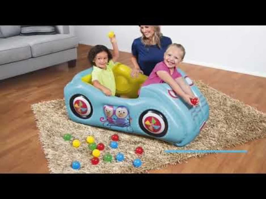 Bestway Kids Race Car Ball Pit with 25 Colorful Play Balls for Indoor & Outdoor Fun