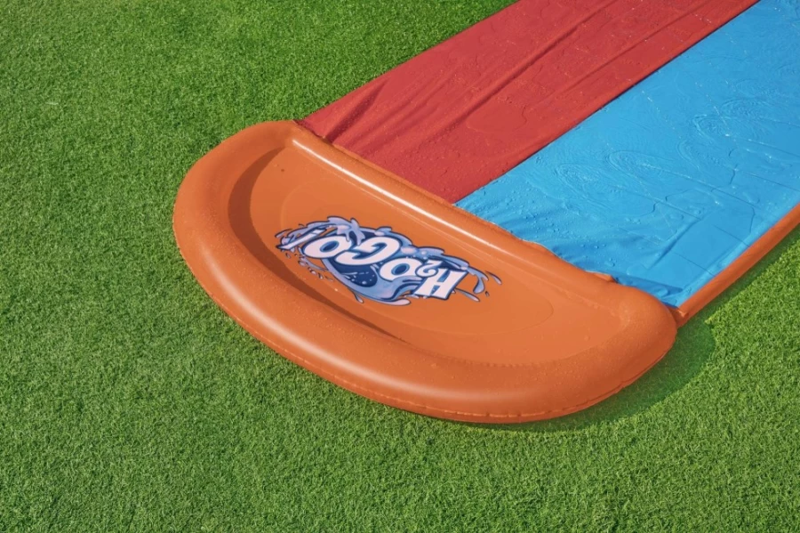 Bestway H2Ogo! 16-Foot Double Lane Water Slide with Tsunami Splash Ramp for Kids