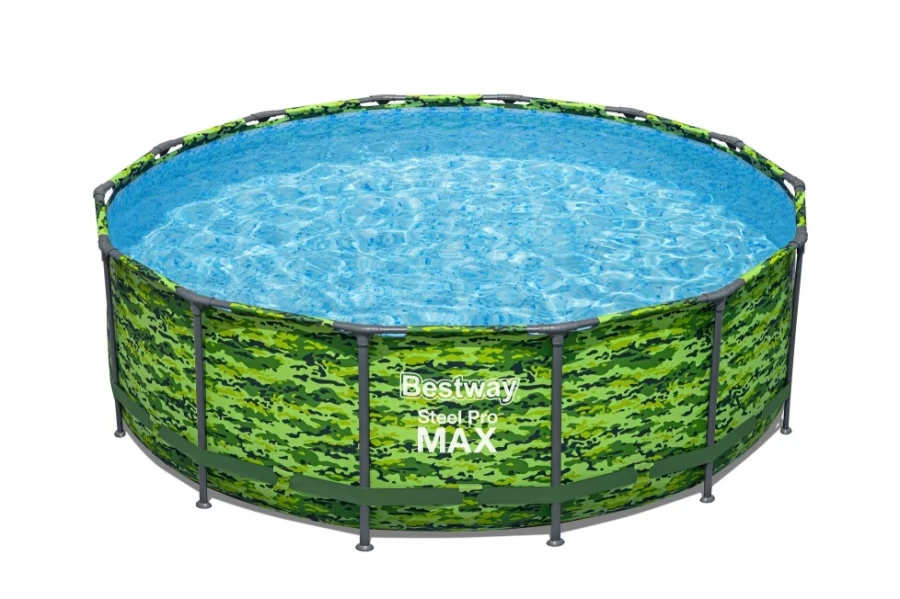 Bestway Steel Pro Max 14ft Round Above Ground Pool Set with 48in Wall Height – Durable Outdoor Swimming Pool