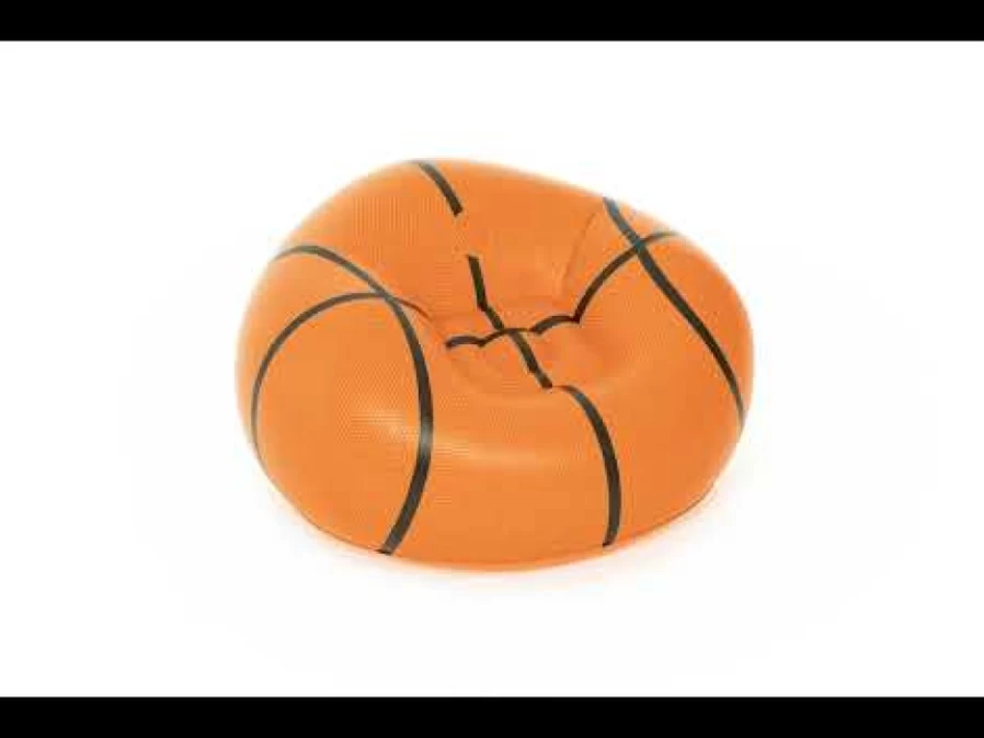 Bestway Inflatable Kids Basketball Chair - Portable Beanless Seat for Indoor & Outdoor Use