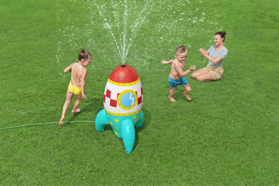 Bestway H2Ogo! 40-Inch Space Blast Inflatable Kids Sprinkler Pad for Outdoor Water Play
