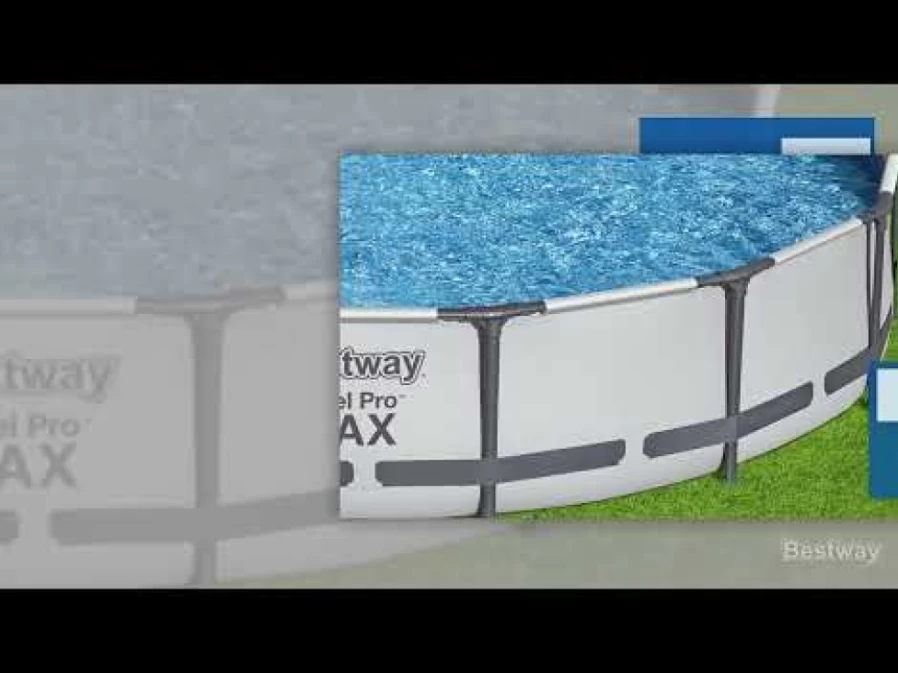 Bestway Steel Pro Max 14ft x 33in Above Ground Swimming Pool Set with Filter Pump, Ladder, and Cover
