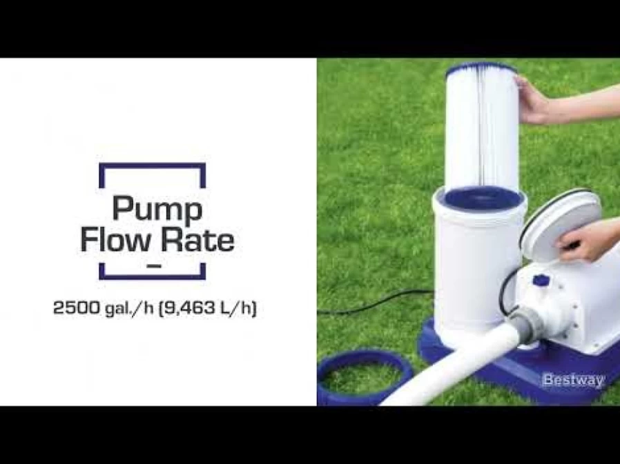 Bestway Flowclear 2500 Gallon Above Ground Pool Filter Pump for Efficient Water Cleaning