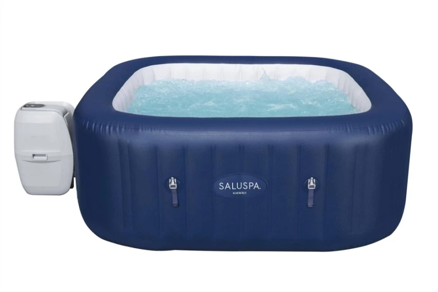 Bestway Saluspa Hawaii AirJet Inflatable Hot Tub Spa for 4-6 People – Portable Outdoor Heated Bubble Jet Pool