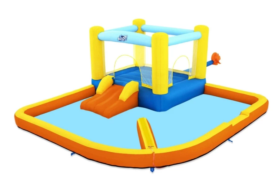 Bestway H2Ogo! Beach Bounce Inflatable Water Park for Kids – 5ft Outdoor Bouncer Splash Play