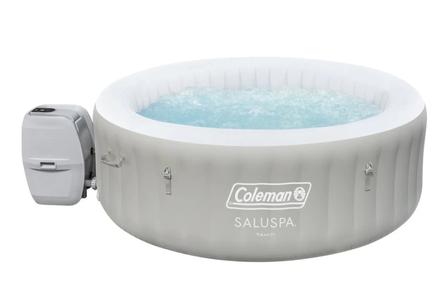 Bestway 2-4 Person Inflatable Hot Tub Spa with AirJet Massage and LED Lights