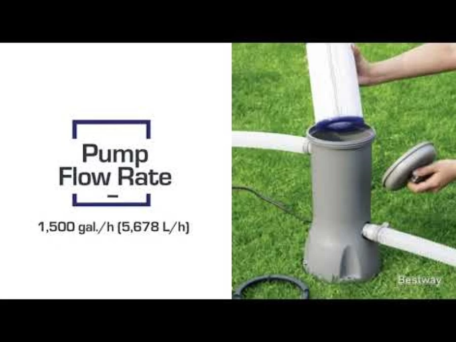 Bestway Flowclear 1500 Gallon Above Ground Pool Filter Pump with Easy Maintenance