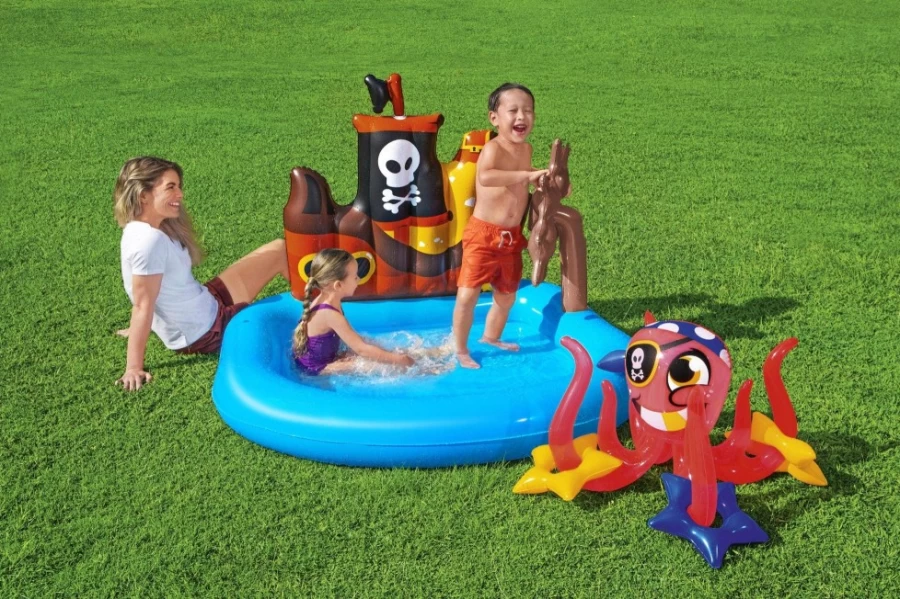 Bestway H2Ogo! Ships Ahoy Inflatable Water Park for Kids – Outdoor Summer Play Center