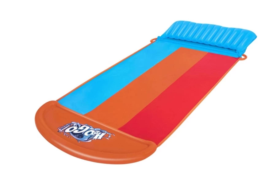 Bestway H2Ogo! 16' Triple Water Slide with Tsunami Splash Ramp - Inflatable Backyard Water Park Fun