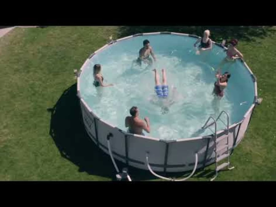 Bestway Power Steel Oval Above Ground Pool Set - 10ft x 6.7ft x 33in, Durable Steel Frame, Easy Setup, Includes Filter Pump
