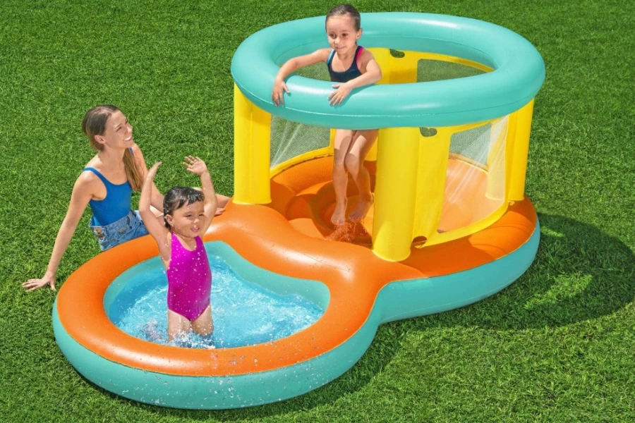 Bestway H2Ogo! Jumptopia Inflatable Bouncer & Play Pool for Kids - Outdoor Water Jumping Castle