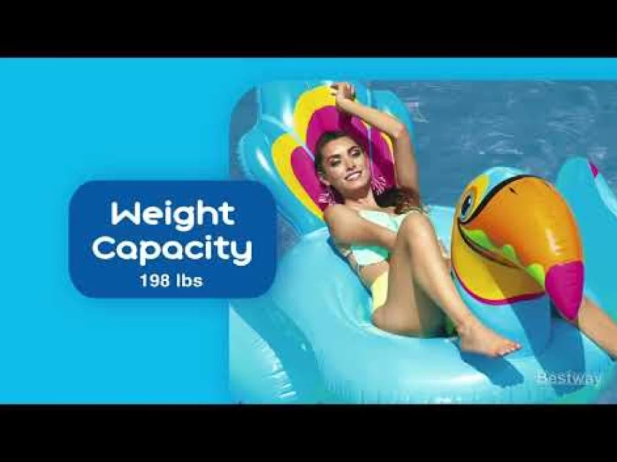 Bestway H2Ogo Tipsy Toucan Inflatable Pool Float Ride-On for Summer Fun