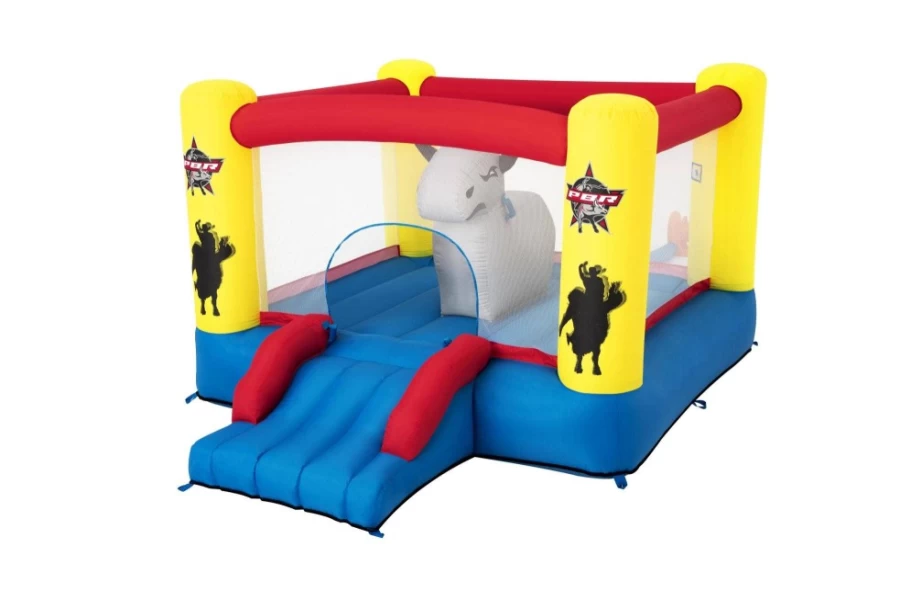 Bestway Brave The Bull Inflatable Bouncer for Kids - 11ft x 8.5ft x 6ft Outdoor Playhouse, Durable Jumping Castle for Children's Parties