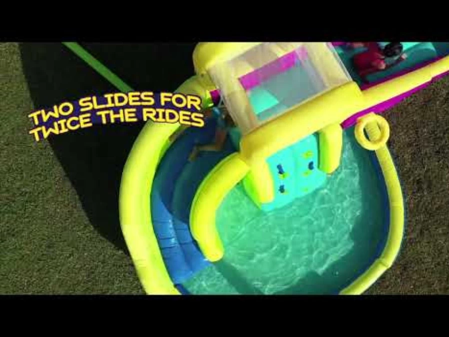 Bestway H2Ogo! Funfinity Splash Inflatable Water Park for Kids – 19-Foot Outdoor Summer Play Pool