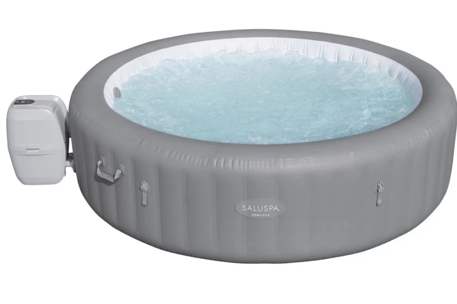Bestway Saluspa Grenada Airjet Inflatable Hot Tub Spa for 6-8 Persons with Bubble Jets, Portable Outdoor Heated Jacuzzi