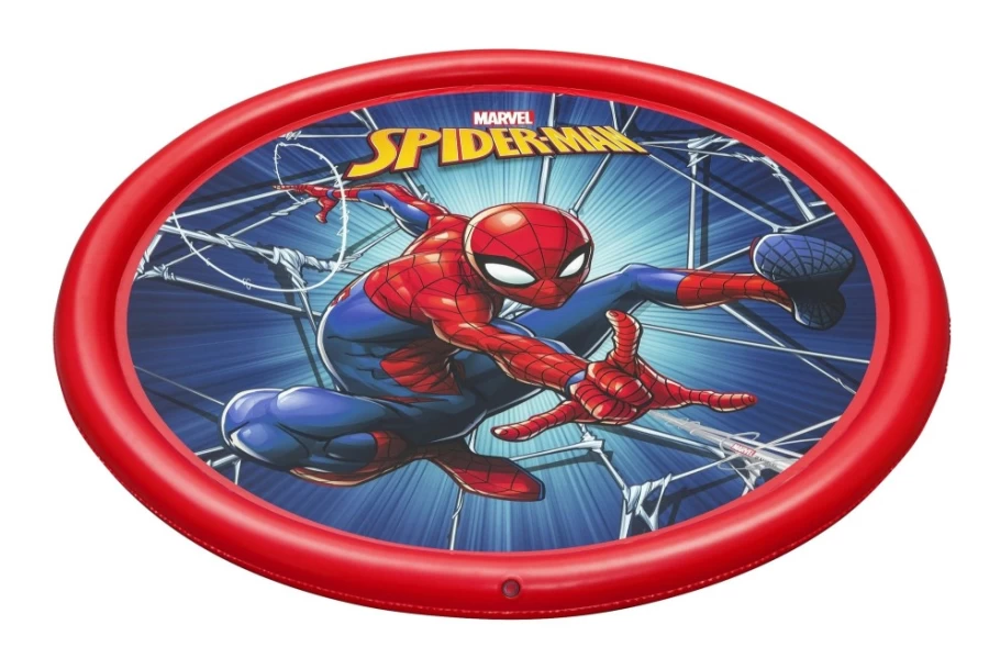 Bestway Spider-Man 65" Kids Outdoor Water Sprinkler Play Mat Splash Pad for Ages 2 and Up