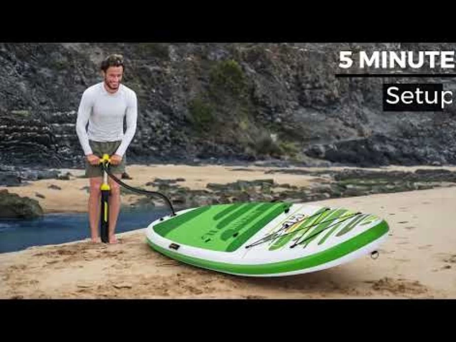 Bestway Hydro-Force Freesoul Tech 11'2" Inflatable Stand Up Paddleboard & Kayak Hybrid Set with Convertible Design