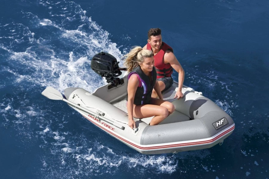 Bestway Hydro-Force Caspian Inflatable Boat Set with Oars & Pump for Fishing and Water Sports