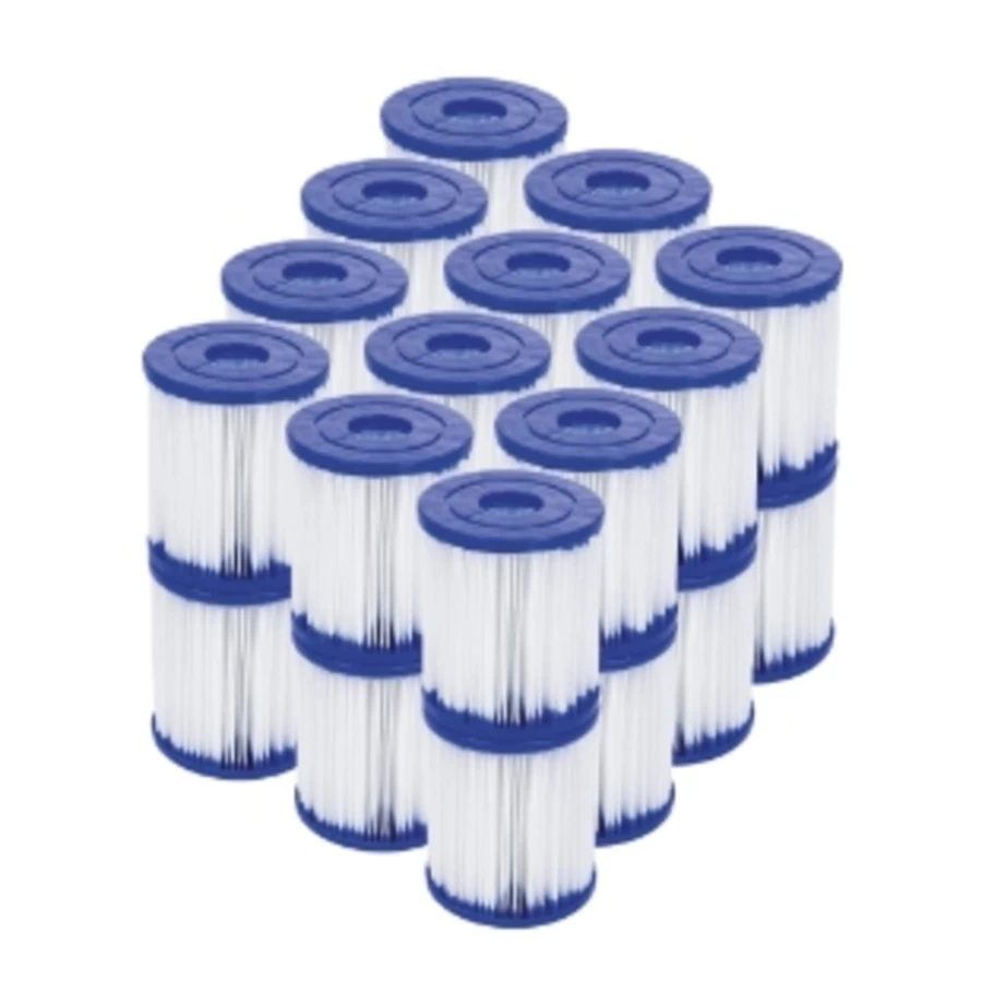 Bestway Flowclear Type I Replacement Filter Cartridges, 24-Pack (2Pcs x 12 Sets) for Pool Maintenance
