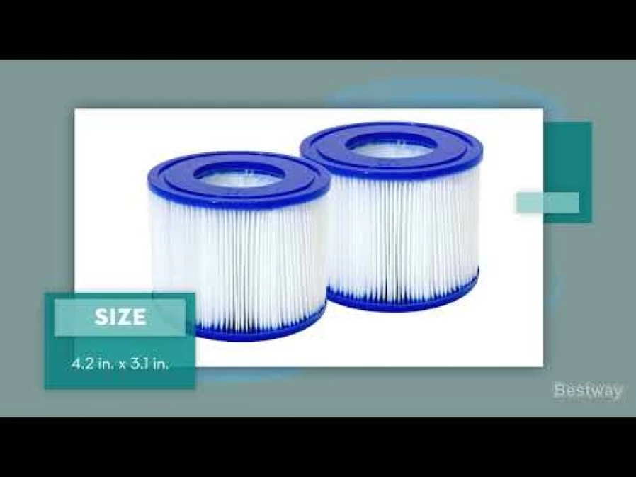 Bestway Saluspa Type VI Replacement Filter Cartridges, 2-Pack – Compatible with Hot Tubs and Inflatable Spas