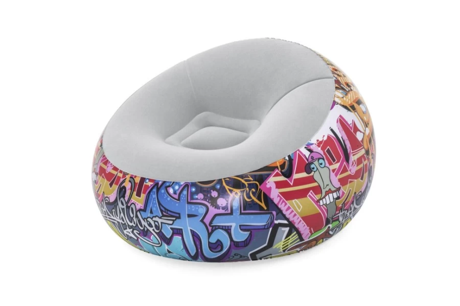 Bestway Inflatable Graffiti Chair - Portable, Lightweight Inflate-A-Chair for Indoor & Outdoor Use