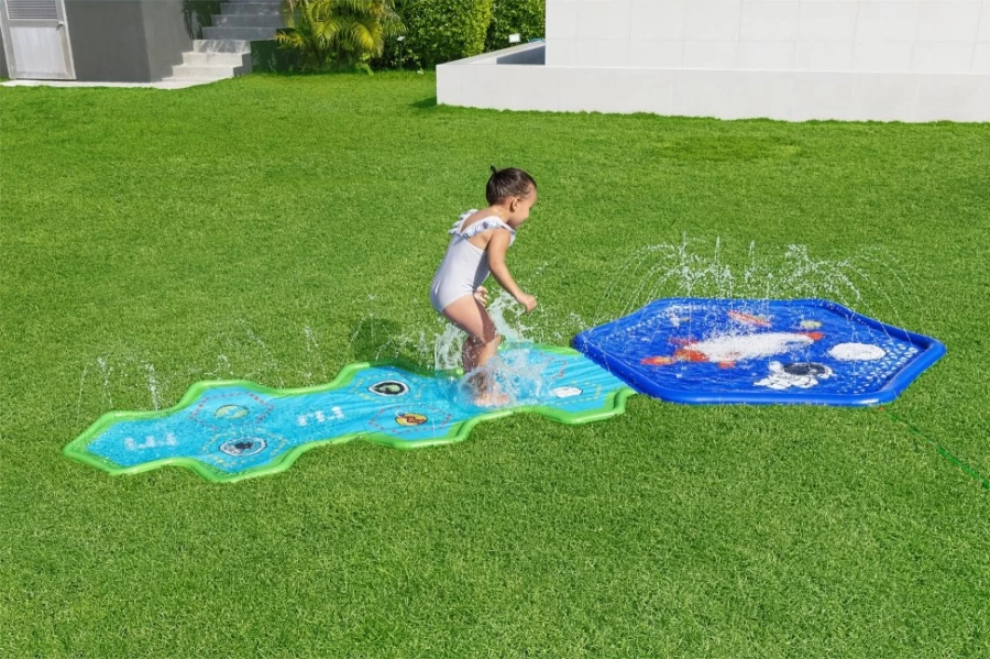 Bestway H2Ogo! Cosmic Adventure Inflatable Water Slide & Splash Pad for Kids Outdoor Water Play