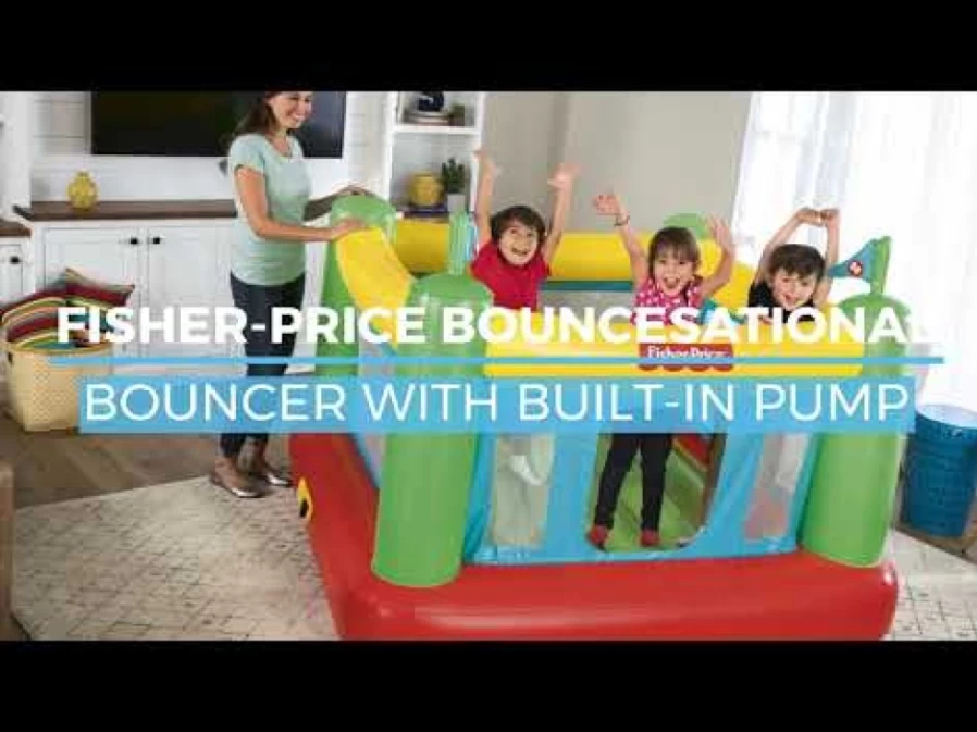 Bestway Bouncesational Indoor Bouncer with Built-In Pump - 69" x 68" x 53" Inflatable Play Center for Kids