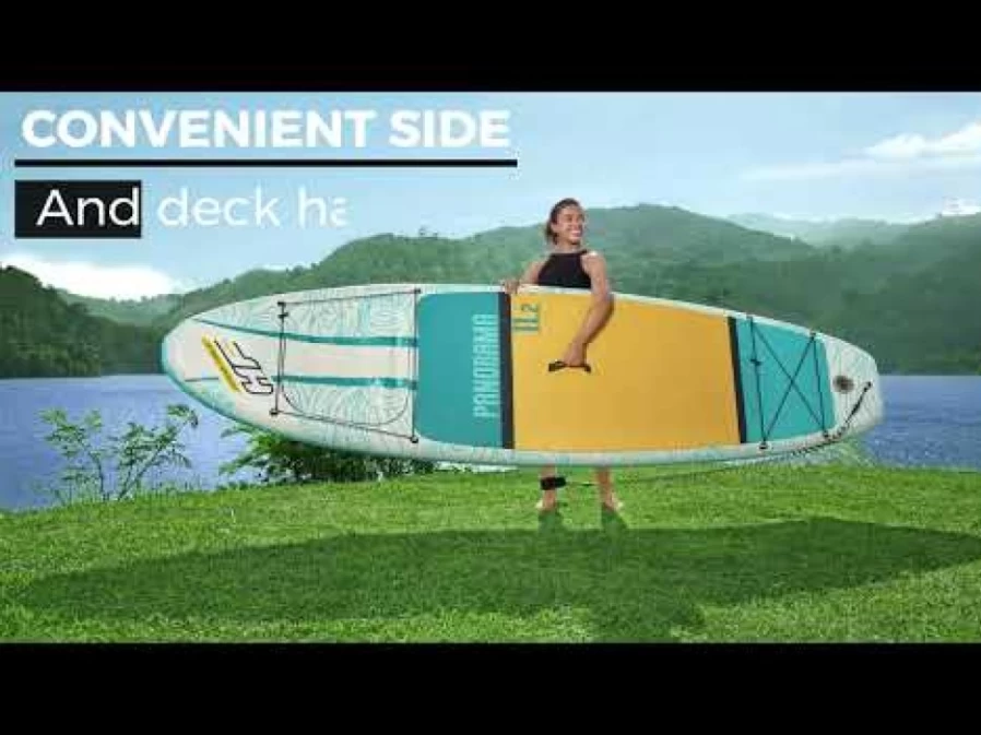 Bestway Hydro-Force Panorama 11'2" Inflatable Stand-Up Paddleboard Set with Viewing Window | Premium SUP Board for Adults & Kids