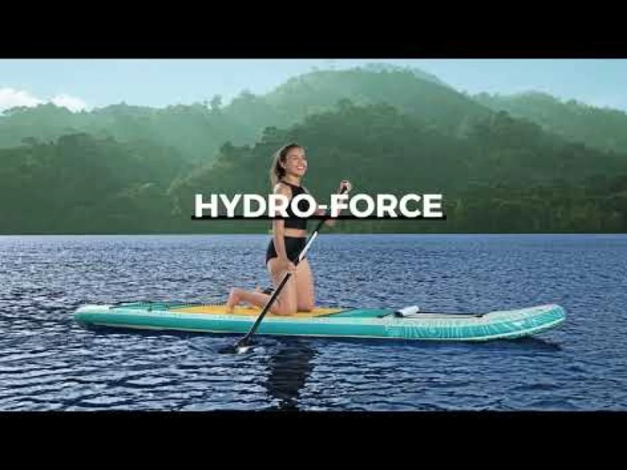 Bestway Hydro-Force Panorama 11'2" Inflatable Stand-Up Paddleboard Set with Viewing Window | Premium SUP Board for Adults & Kids