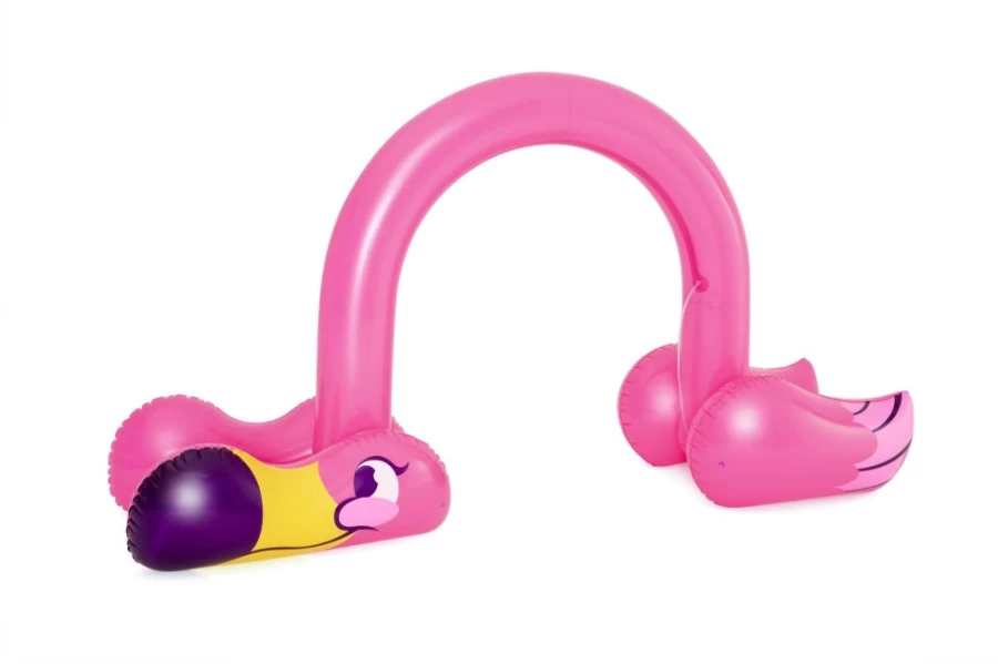 Bestway H2Ogo! Jumbo Pink Flamingo Inflatable Sprinkler Arch for Kids - Outdoor Water Play Toy