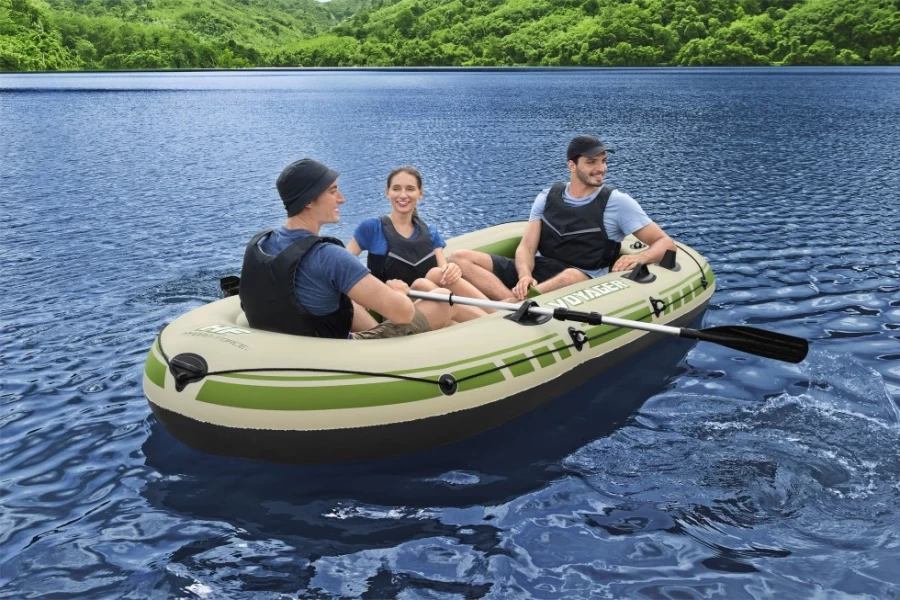 Bestway Hydro-Force Voyager X3 9.8-Foot Inflatable Raft Set for Outdoor Water Adventures