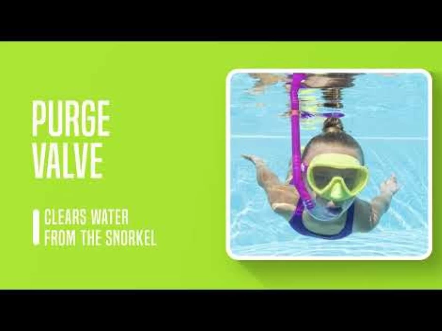 Bestway Crusader Essential Kids Snorkel Set with Fins for Ages 3+ | Swimming Gear for Children