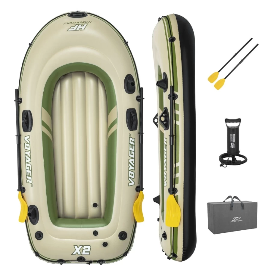 Bestway Hydro-Force Voyager X2 7.7-Foot Inflatable Raft Set with Pump & Accessories