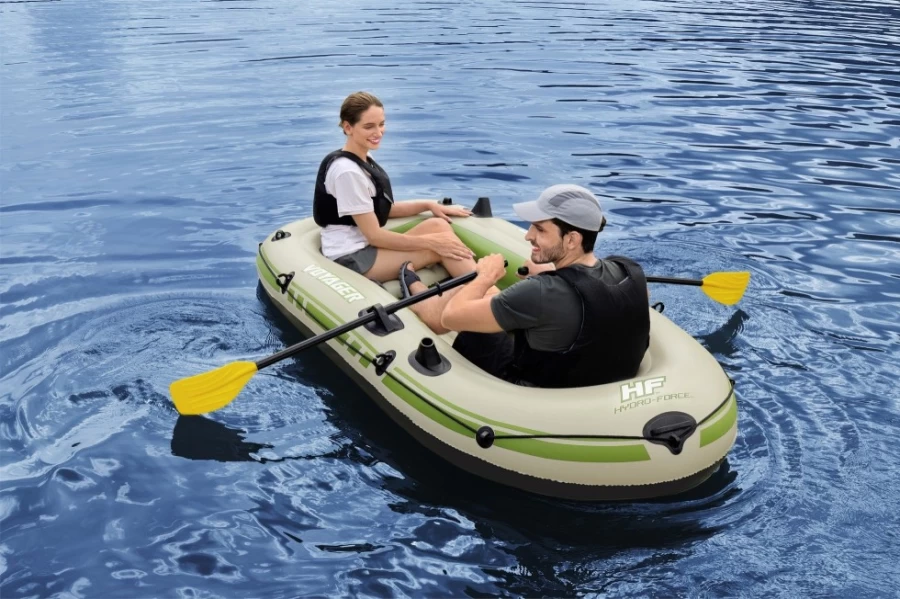 Bestway Hydro-Force Voyager X2 7.7-Foot Inflatable Raft Set with Pump & Accessories