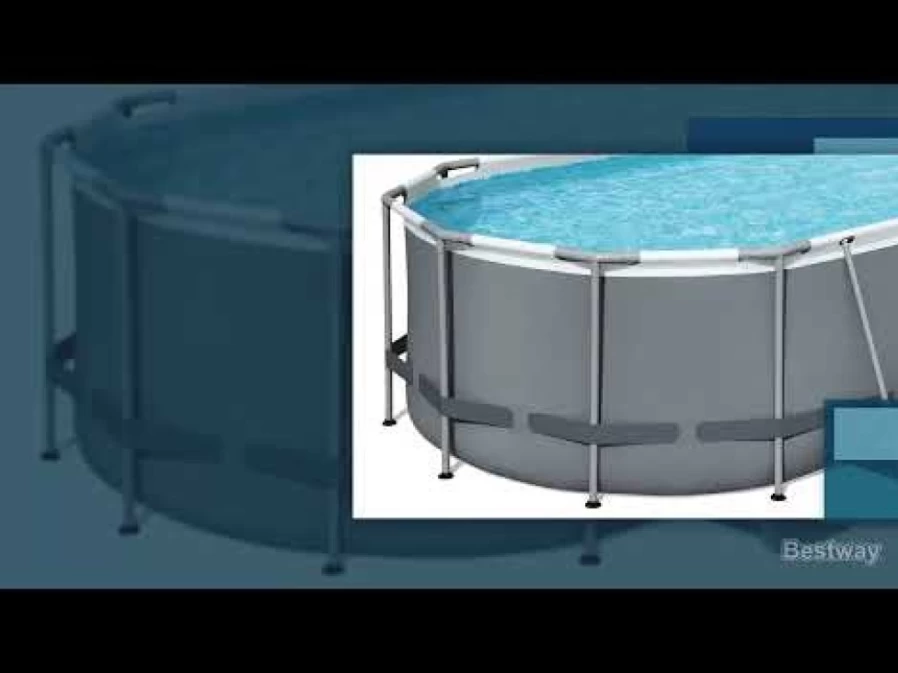 Bestway Power Steel Frame Above Ground Pool Set - 18ft x 9ft x 48in, Durable Outdoor Swimming Pool for Family Fun