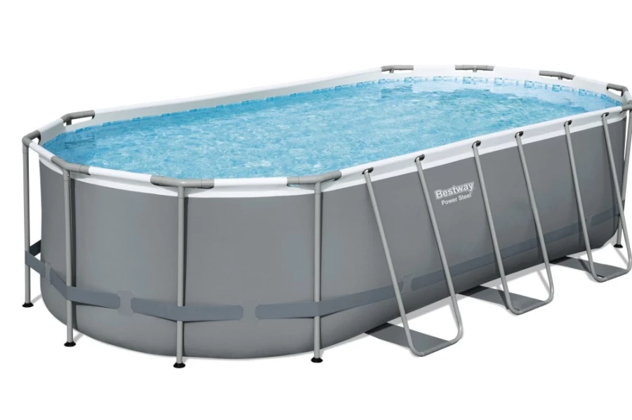 Bestway Power Steel Frame Above Ground Pool Set - 18ft x 9ft x 48in, Durable Outdoor Swimming Pool for Family Fun