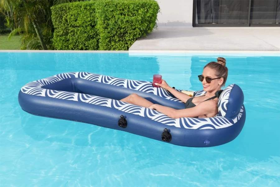 Bestway H2Ogo! Comfort Plush Shaded Pool Float Lounge for Relaxation