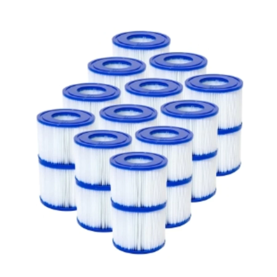 Bestway Saluspa Type VI Replacement Filter Cartridges, 24-Pack (2Pcs x 12 Sets) for Hot Tub and Spa Maintenance