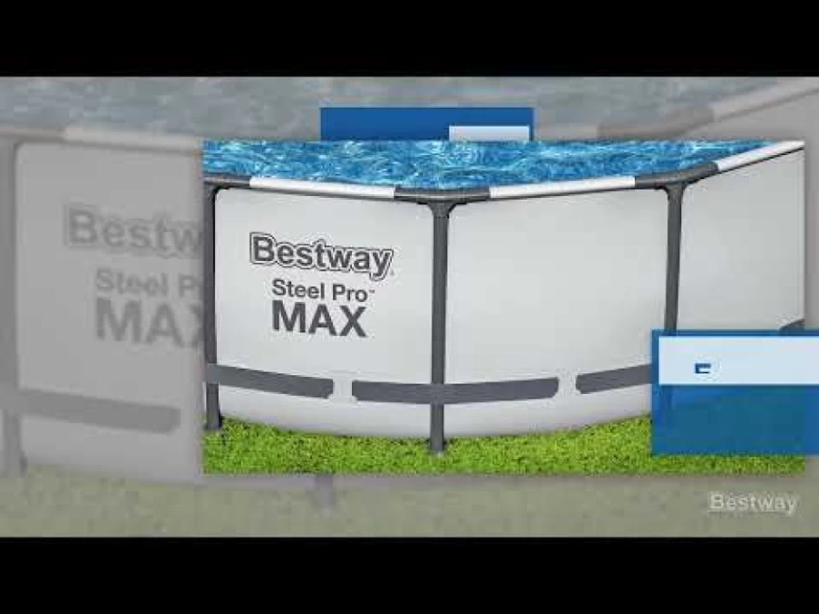 Bestway Steel Pro Max 18ft x 48in Above Ground Swimming Pool Set with Pump and Ladder