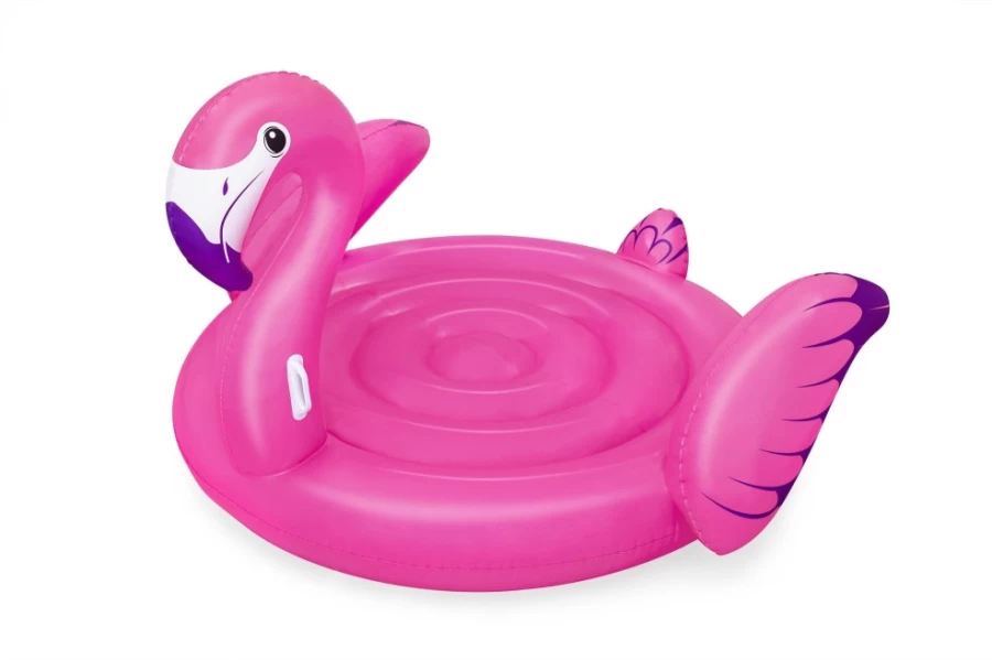 Bestway H2Ogo! Pink Flamingo Ride-On Pool Float for Adults, 2-Person Inflatable Island Water Lounge